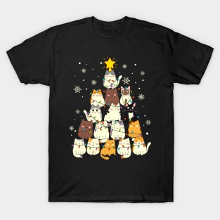 Cat christmas tree T-Shirt